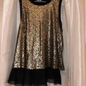 Gold sequin top
